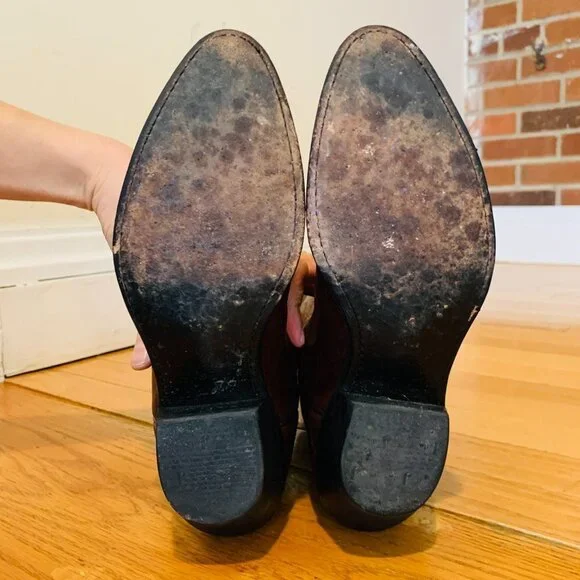 Vintage Justin Cowboy Boots Size 6 B Leather USA Made Western Rich Brown - Picture 13 of 16